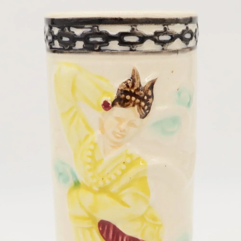Tiki Mug Orchids of Hawaii DANCING‎ LADY JAPAN Vtg Mid Century Modern
